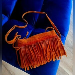 Suede Unbranded Fringe Bag Women's